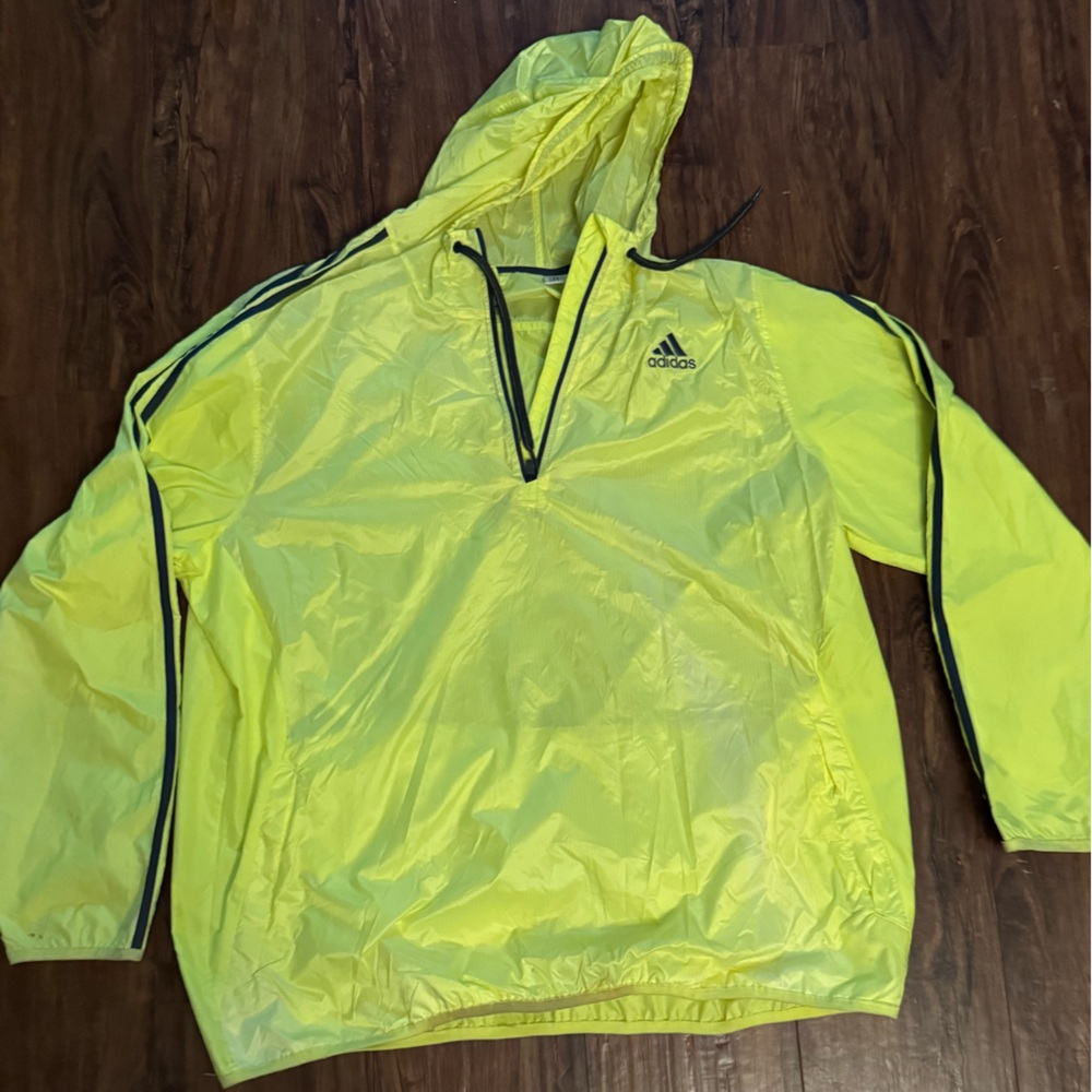Adidas Fluorescent Yellow Jacket with Black Trim